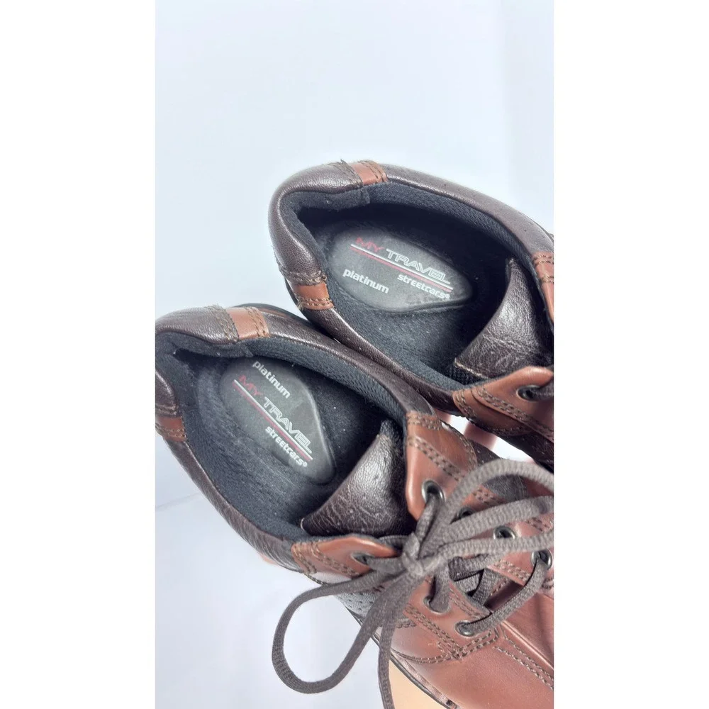 Streetcars Diplomat Brown Leather Oxford Shoes Men Size 8 Office Comfort Work
